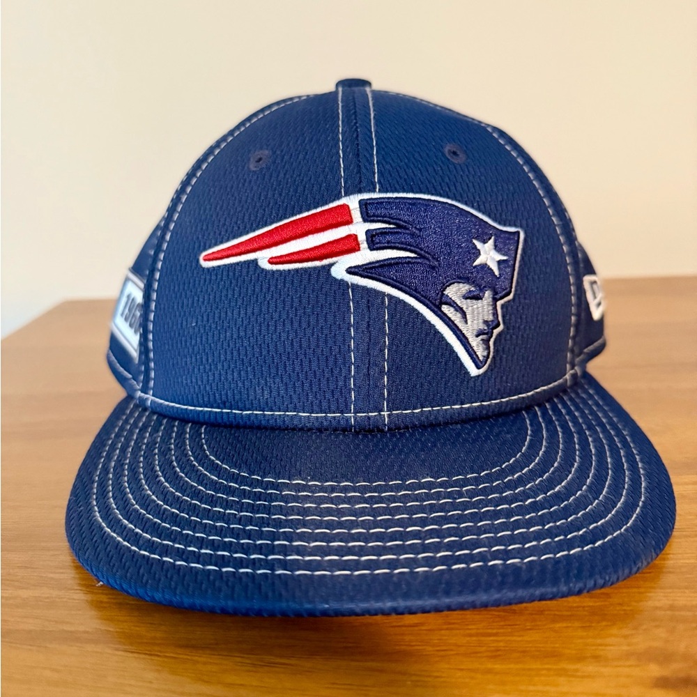 New Era Navy New England Patriots Logo Cap Size 7 1/4